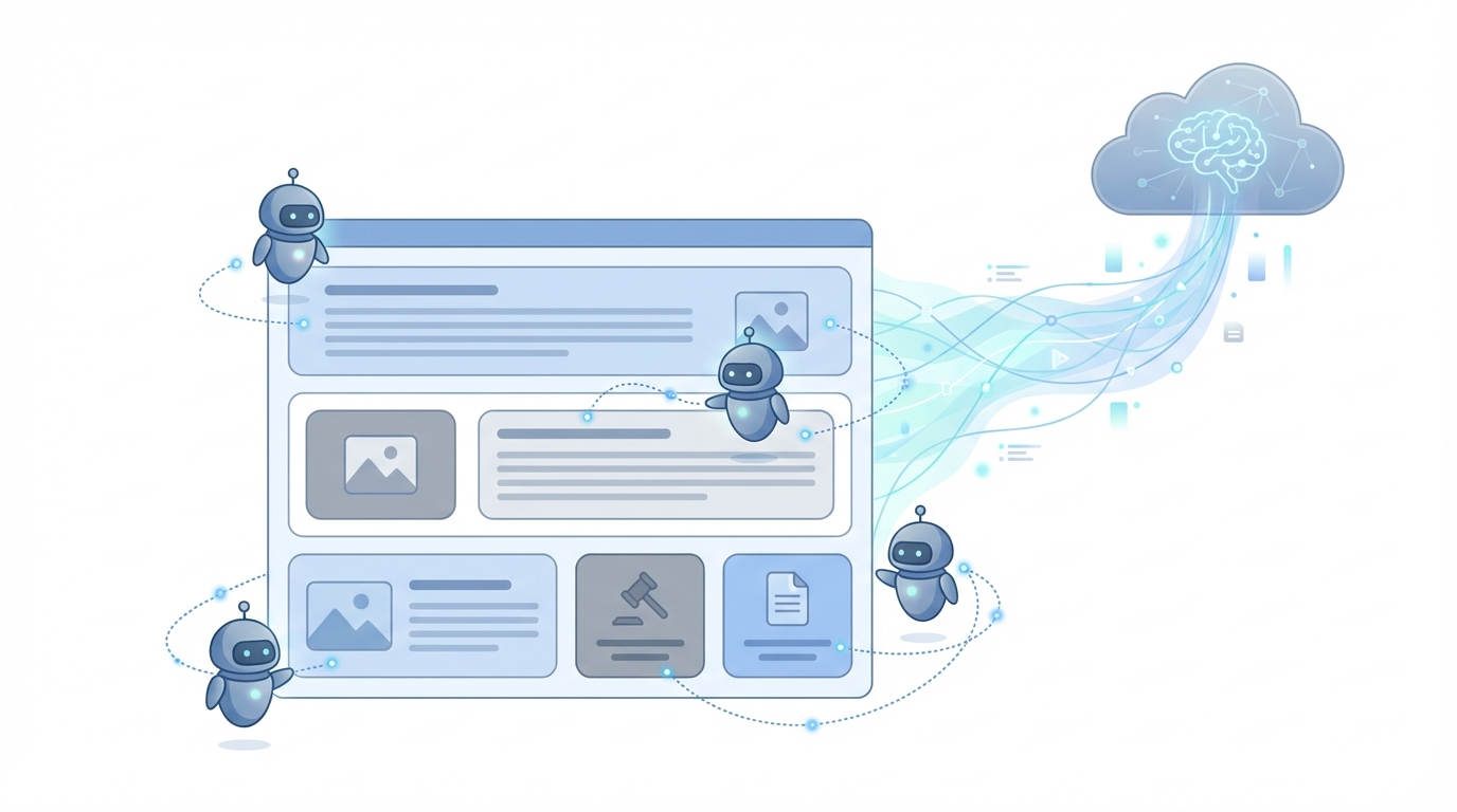 AI crawlers interacting with web content