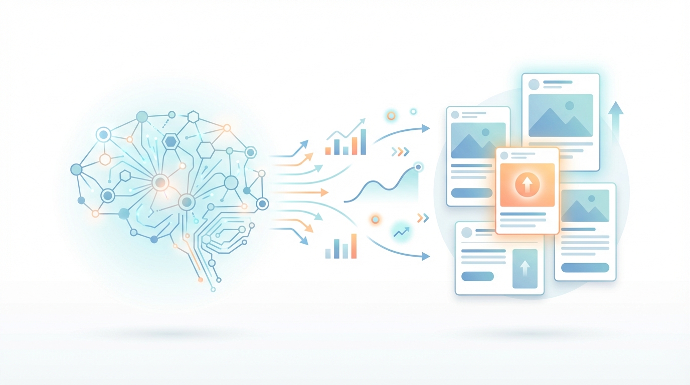 AI powered paid search optimization illustration