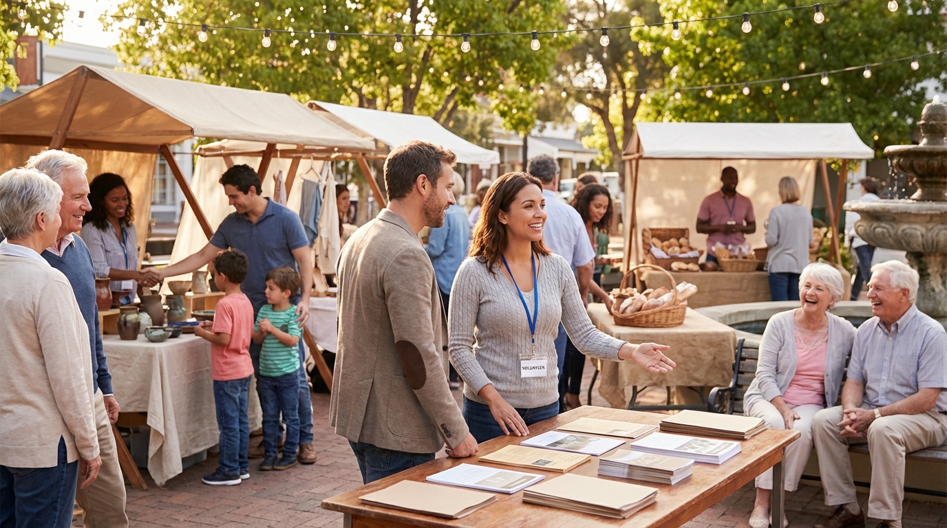 Community engagement at a local market
