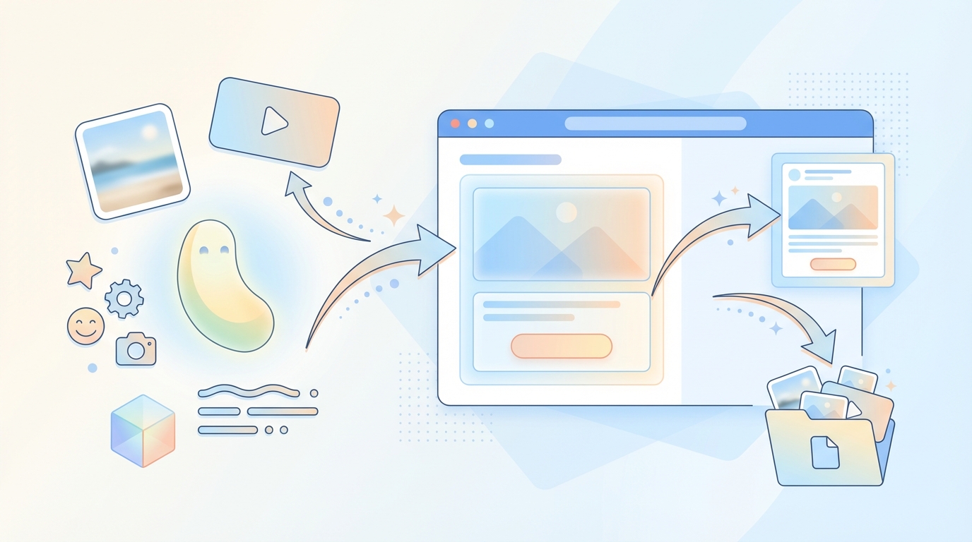 Creative asset generation illustration