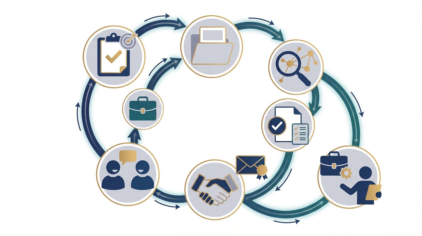 Recruitment process cycle image