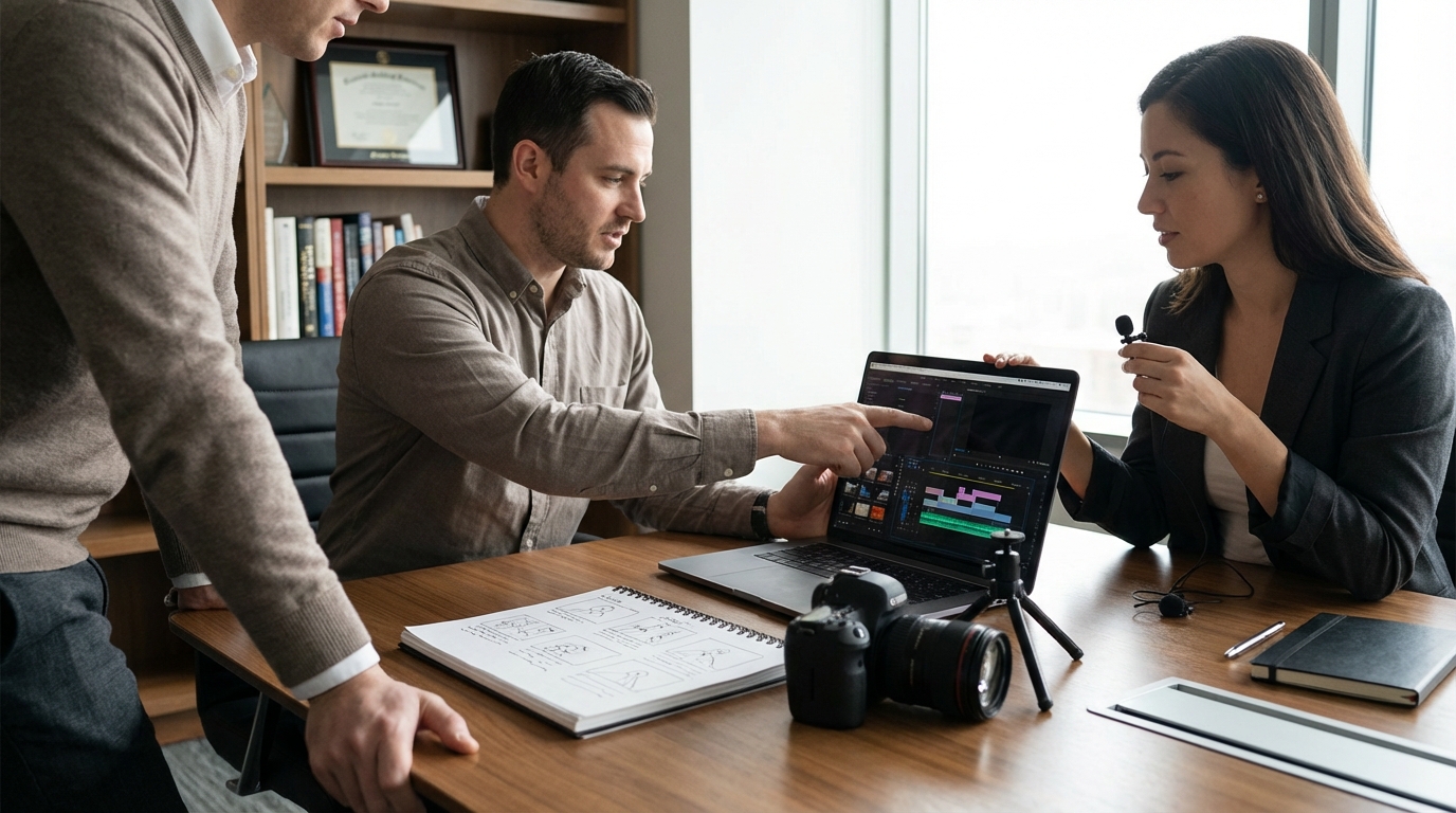 Video content creation process for law firms