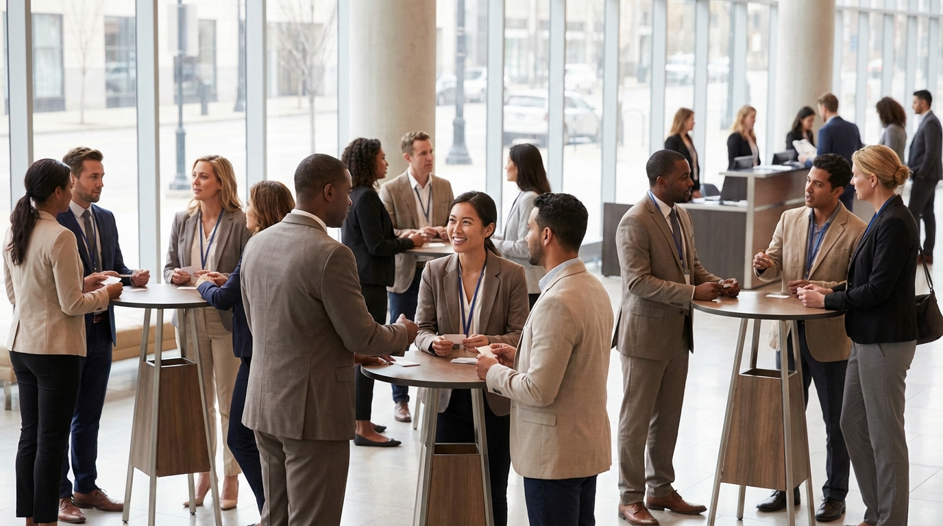 Conference networking in a modern venue