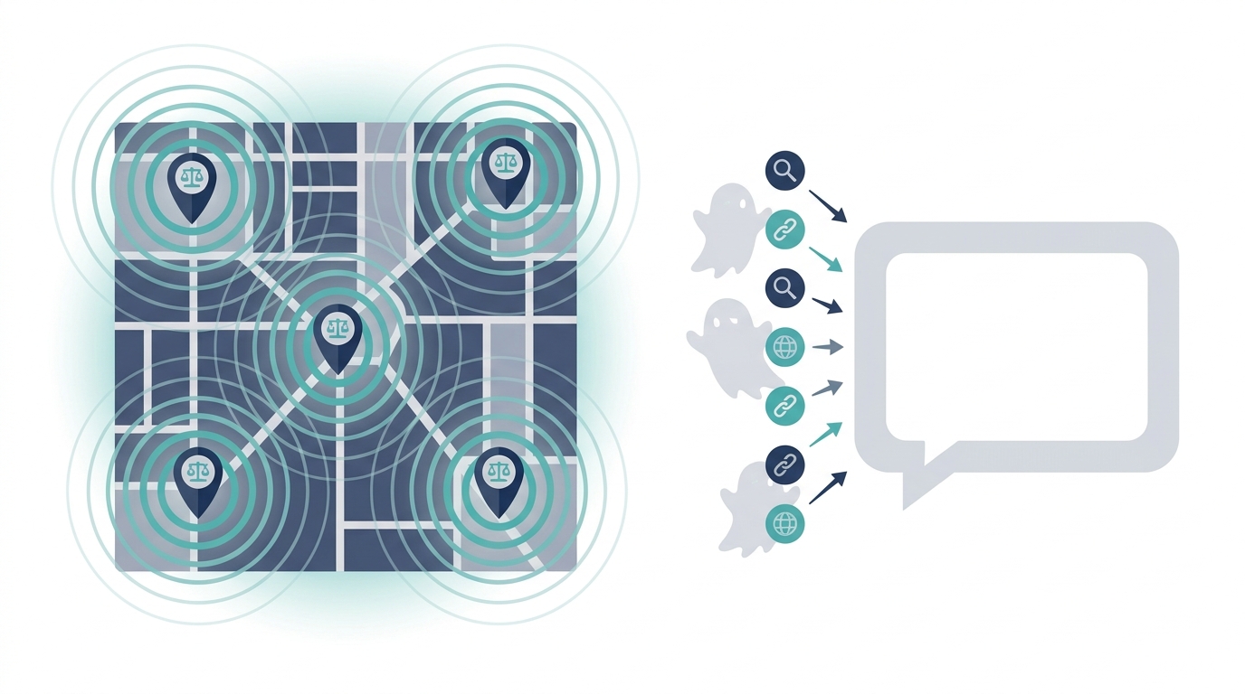 Local SEO signal spread and ghost citations visualization