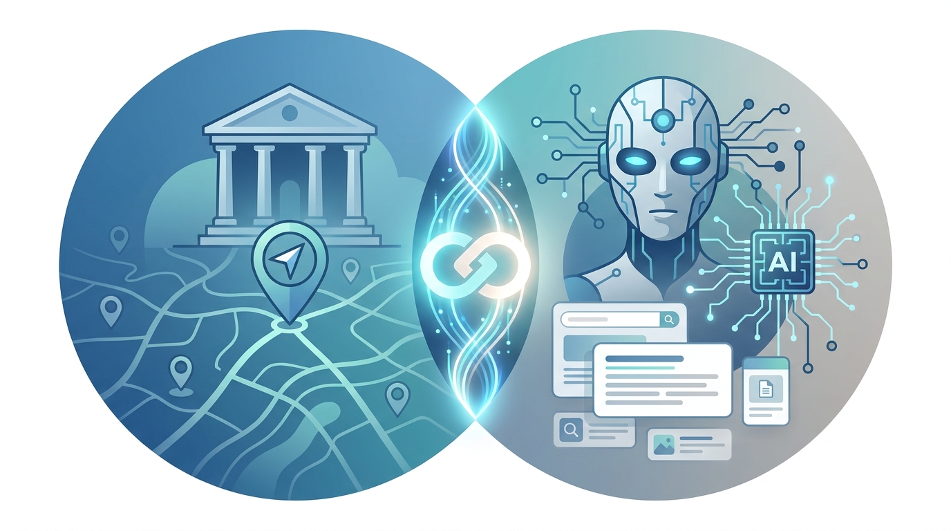 AI and local SEO integration illustration