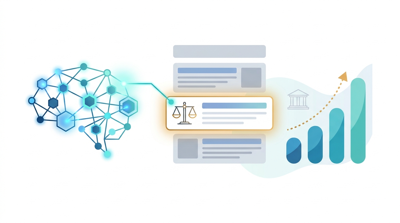AI ad placements law firm illustration