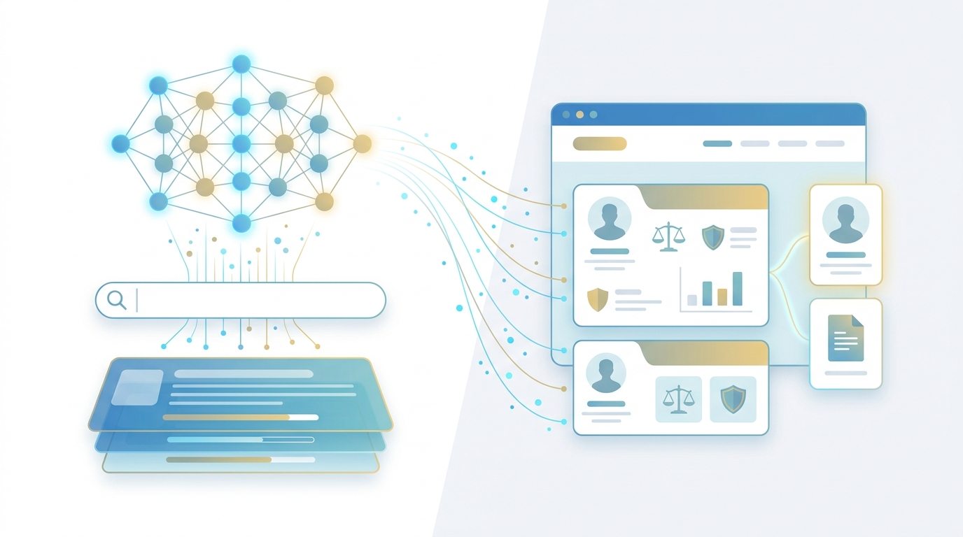 AI search and law firm visual