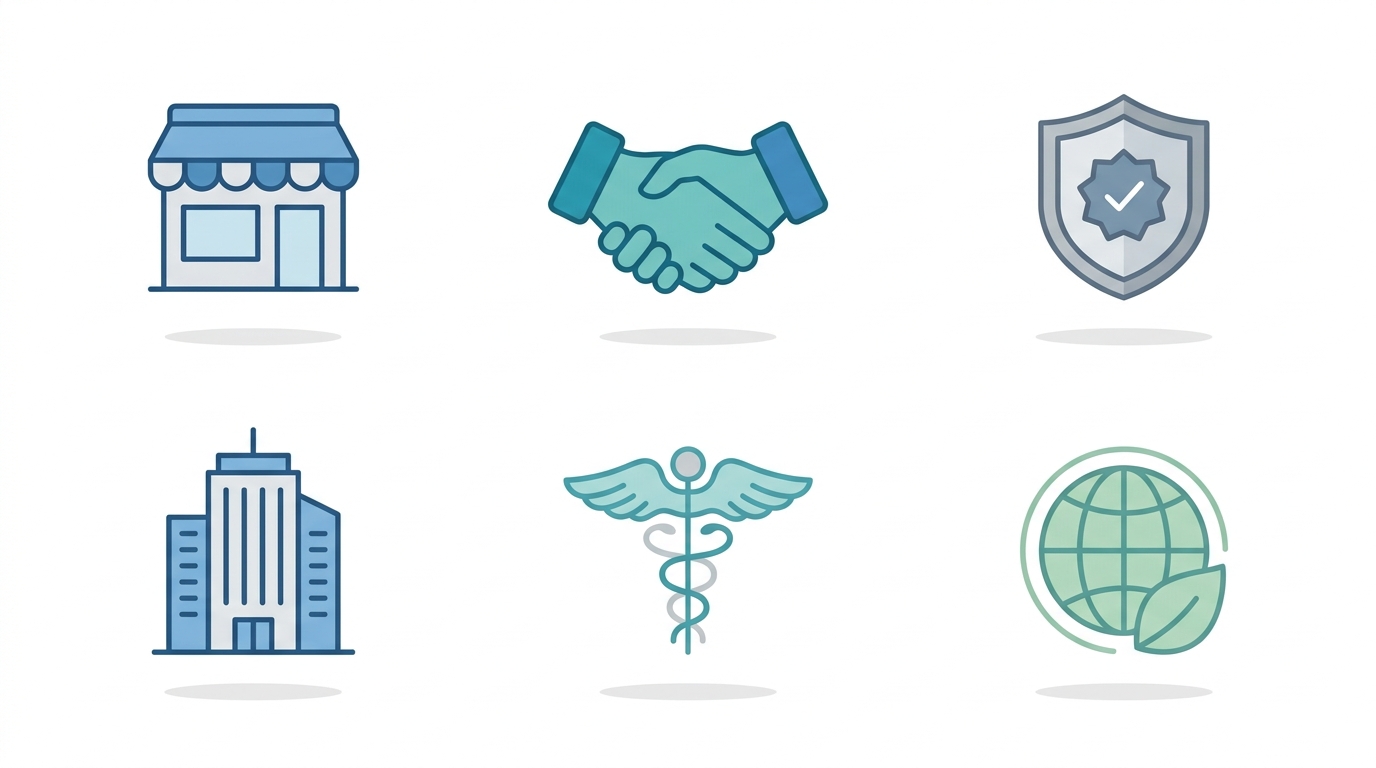 Business entities illustration