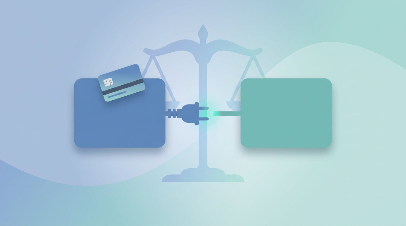 Legal payment integration disconnect visual