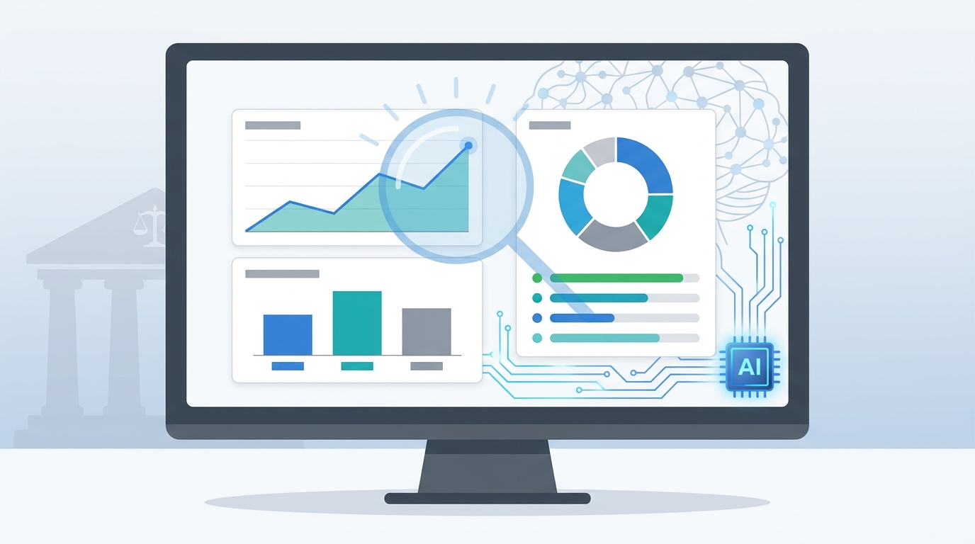 Law firm marketing dashboard with AI analytics