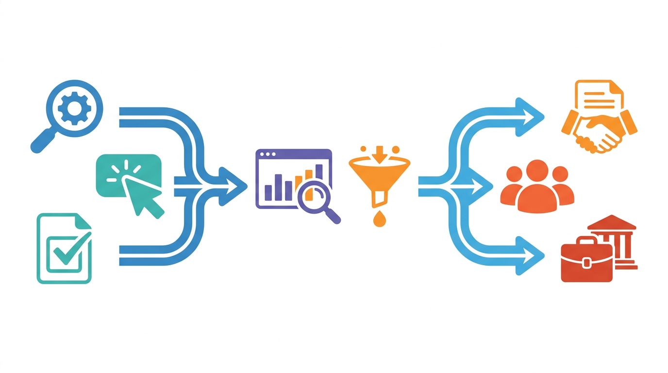 Search to client flow visual