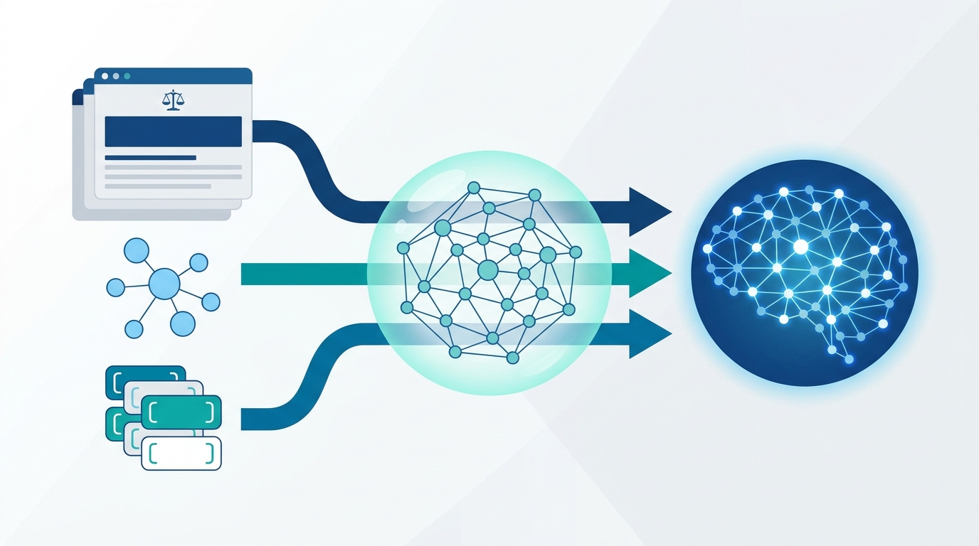 AI and structured data flow illustration