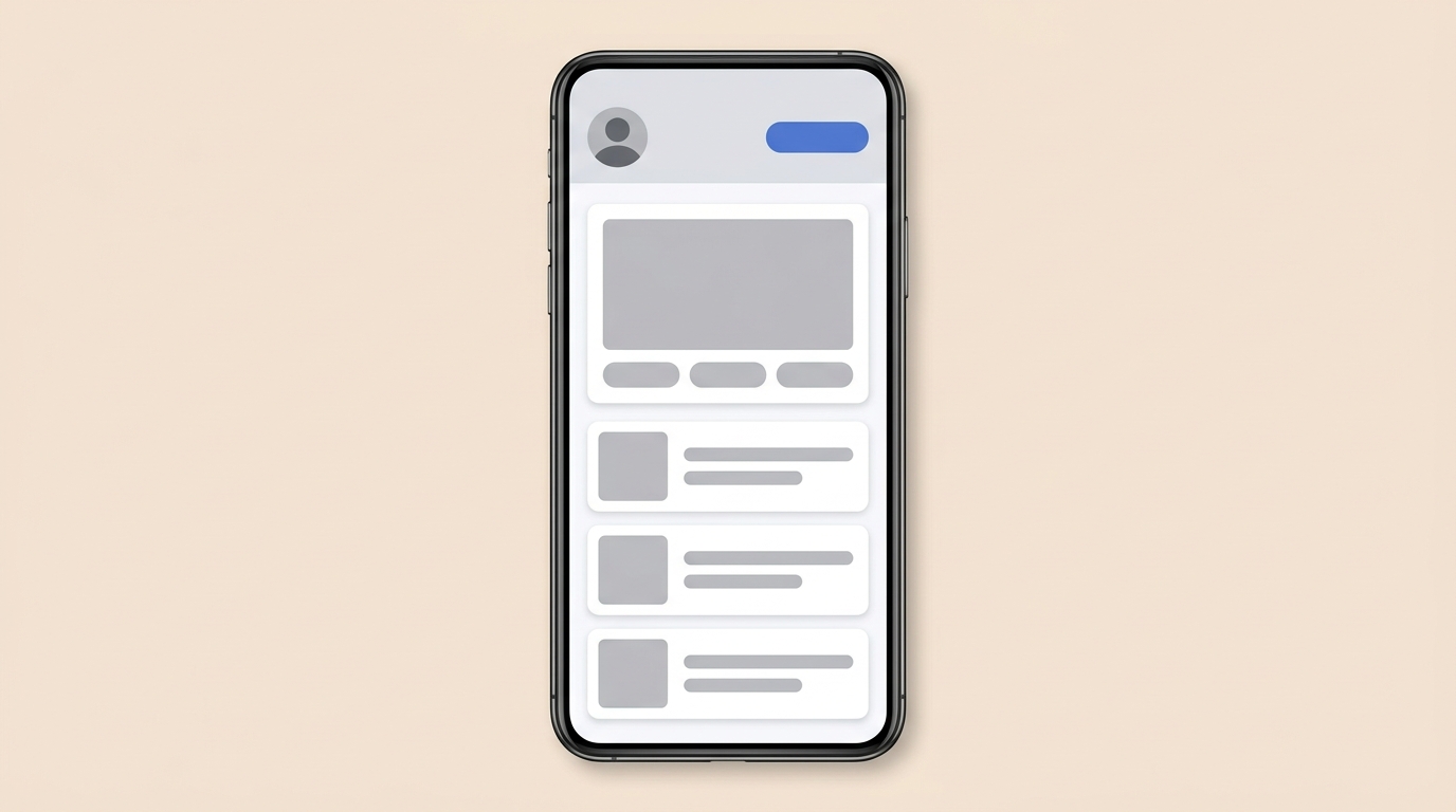 Google Search Profile mobile interface
