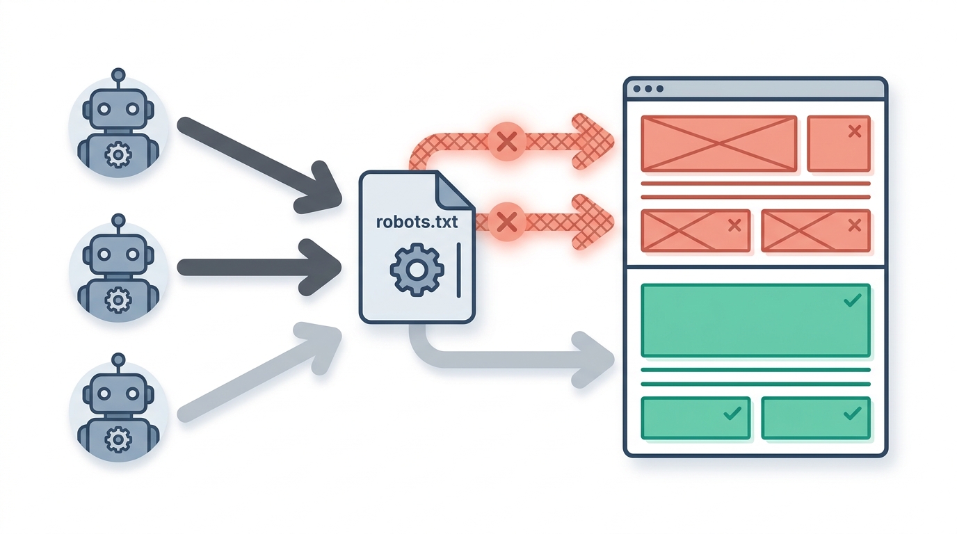 robots.txt controls indexing illustration
